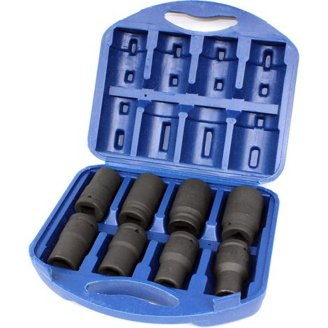 Llaves de vaso de impacto de 3/4" (17-32 mm), 8 unidades