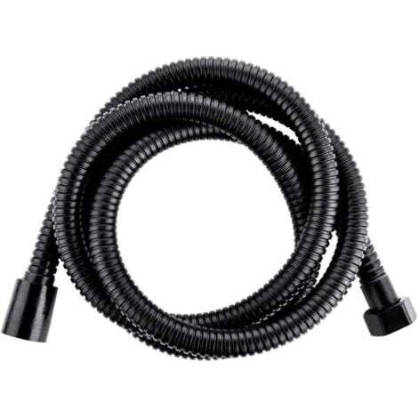Flexible de douche, flexible de 200 cm pour douchette, flexible de douche avec protection anti-torsion pour douchette, flexible de douche universel anti-torsion, noir (1/5)