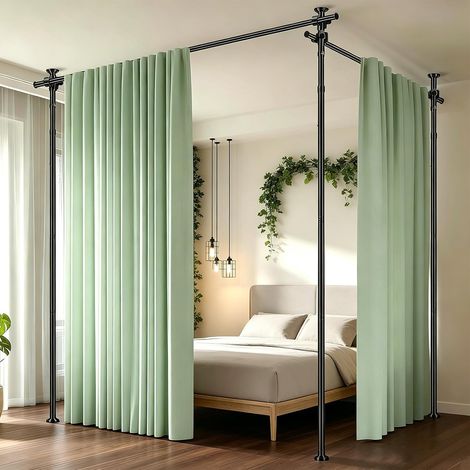 Room Divider Curtain Rod, 48-305 cm (H) x 71-290 cm (L) (1/5)