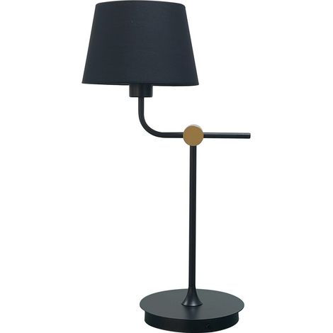 Lámpara de mesa "Solor" (1xE27) – Negro/Oro (1/4)