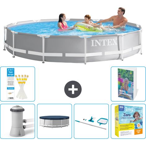Prism Frame Pool Rund - 366x76 cm - 7-teilig S202