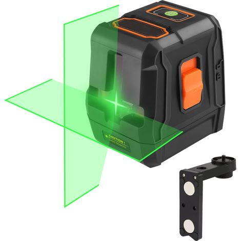 Todot – Niveau laser croix vert 30m – Auto-nivellement 4° – IP54 étanche – Support magnétique – Pour travaux de rénovation intérieure et extérieure - SC-L07G