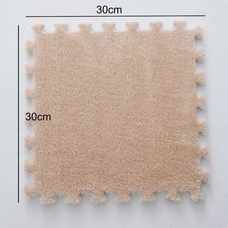 Tapis en mousse souple poils longs, 12 pièces, antidérapant, sol carrelage, exercice, décoration chambre
