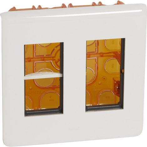 LEGRAND 078872L Caja de puesto de trabajo empotrado Mosaic para 2x4 módulos, blanco