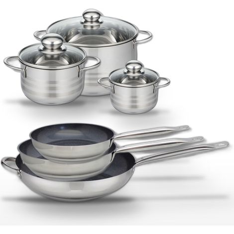 Lot de 3 Poêles 24/28/32cm et 3 Faitouts 12/16/24cm Elo Profi Therm Platinum (1/5)