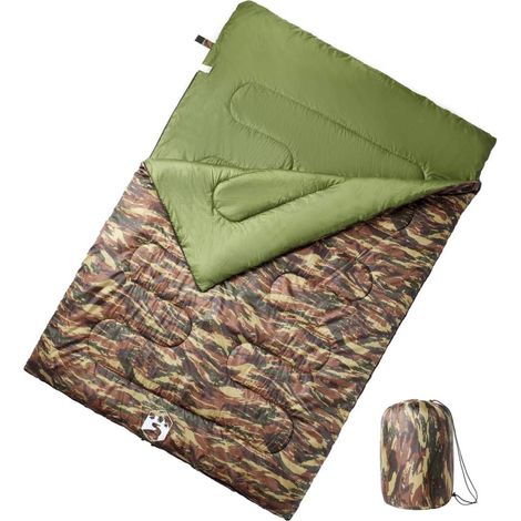 Sac de couchage double et oreillers adultes camping 3-4 saisons (1/5)