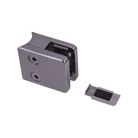 [QUALITE FRANCAISE] - Pince à verre carré pour tube Ø42,4mm - Hauteur 45mm longueur 45mm - Zamac brossé - À visser