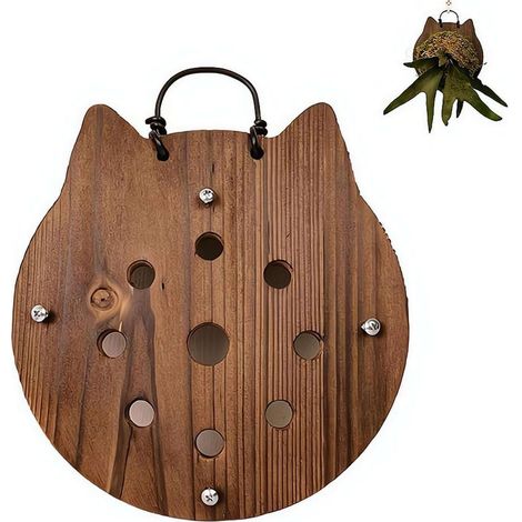 SHAPERME Support mural vertical en bois pour fougère, pot de fleurs, plaque fixation, plante (1/5)