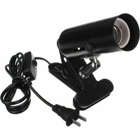 Lampe chauffante Tortue Terrestre, Ampoules UVA UVB Lampe Chauffante Terrarium Infrarouge Lampe Pince pour Reptiles Noir (1/3)