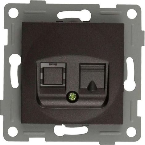 Presa rj45 Generic grafite design elegante installazione facile (1/2)