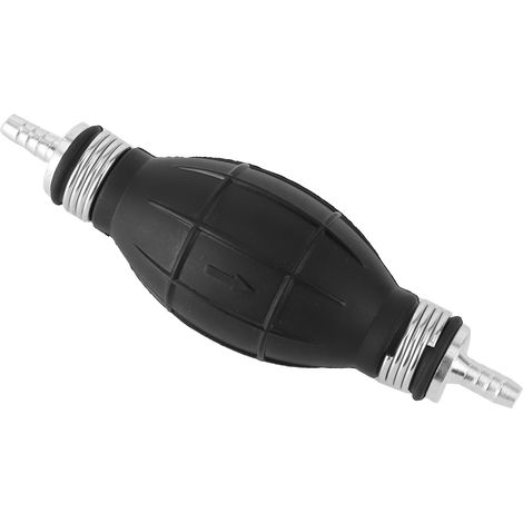 Pompe de transfert de carburant à poire en caoutchouc et alliage d'aluminium, amorceur manuel pour essence, diesel, huile et eau (1/5)