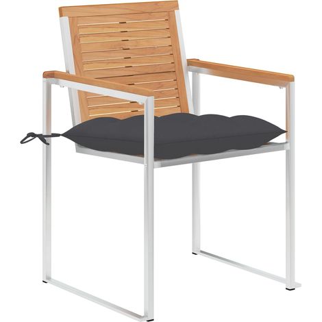 Maison Exclusive - Gartenstühle 8 Stk. mit Kissen Massivholz Teak