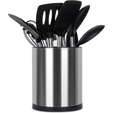 Pot Ustensiles Cuisine Porte Ustensiles Rotatif à 360° Grand Rangement Cuisine Organisateur Support à Ustensile 3 Compartiments (1/5)