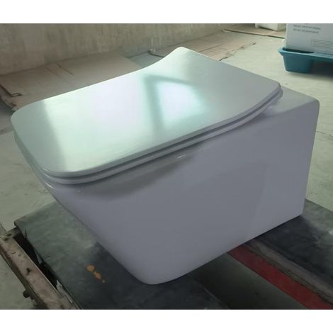 CD-DT003 Cuvette murale sans bord, WC suspendu UF silencieux avec siège Soft-Close
