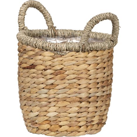 Scheurich Water hyacinth 34. vase en osier/panier-plante/pot en osier avec poignées en Water hyacinth couleur : Nature . 34 cm diamètre. 31.5 cm hauteur. 26.9 l vol.