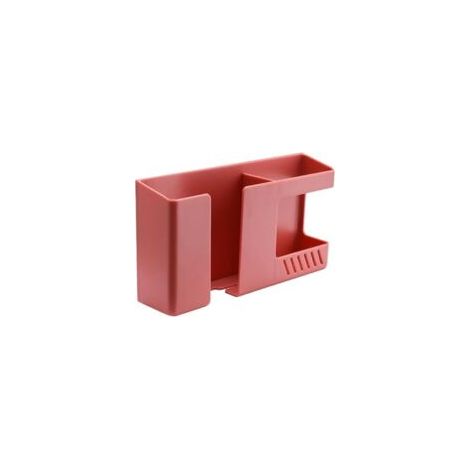 Supporto da parete adesivo resistente per telefono - adatto a camere da letto, bagni e cucine - 1 pezzo, rosso - Crezuo