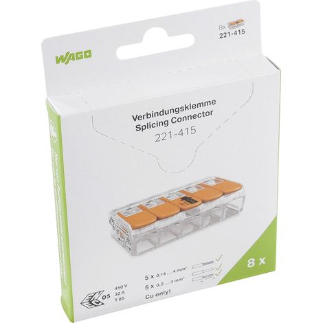 WAGO 221-415/996-008 Verbindungsklemme flexibel: - starr: - Polzahl: 5 8 St. (1/5)