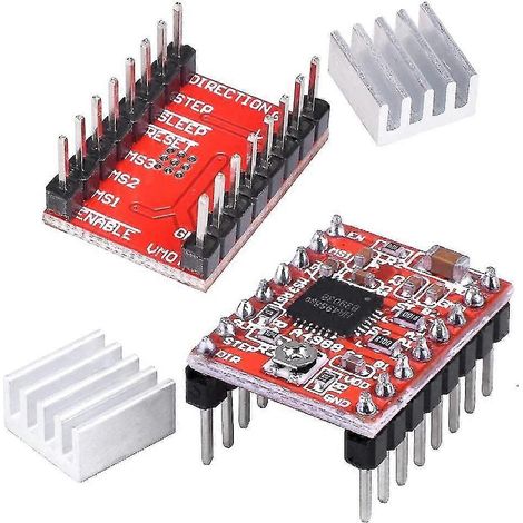 Module de commande de moteur pas à pas A4988 (5 pièces) avec dissipateur thermique pour imprimante 3D Reprap (1/2)