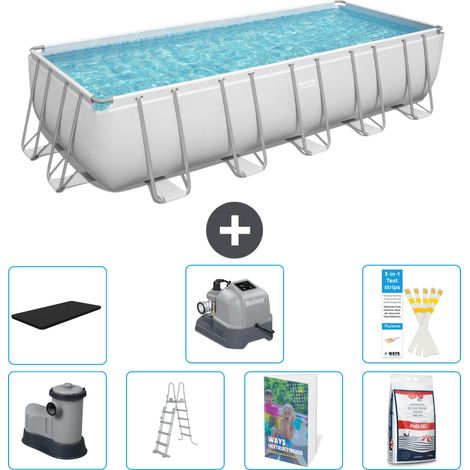 Bestway Power Steel Rechteckig - 640x274x132 cm - 8-teilig S649