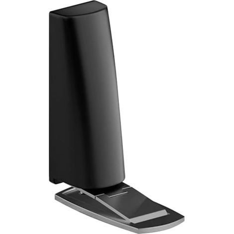 Door stop for drilling, ABS, shockproof, wall-mounted (black) (1/5)
