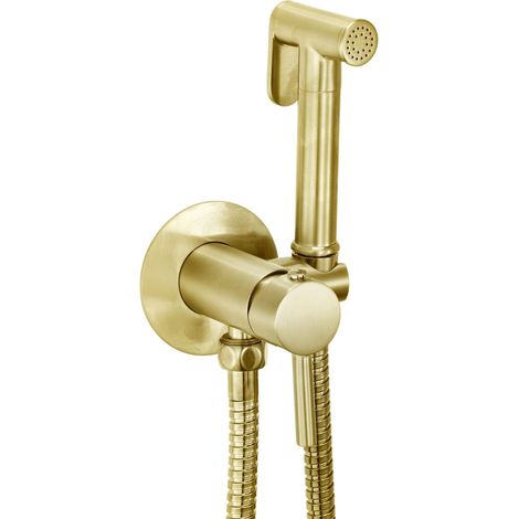 Orbit Douche Spray Kit with Hose and Handset Holder and Outlet Elbow - Brushed Brass (1/3)