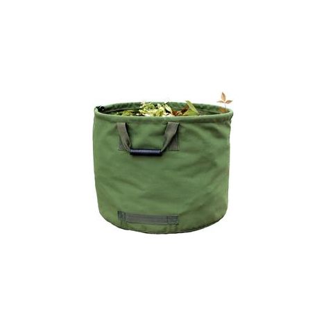 [JAMAIS UTILISÉ]Sac de Jardinage 125L Extra-Robuste avec Poignées, Sac de Ramassage Feuilles Verte avec Toile Militaire (H45.7 cm, D55.8 cm) ， (1/4)