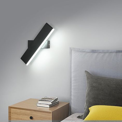 Applique murale pivotante sable et noir 30cm 9W 6500K lumière froide RA80 - Luminaire orientable pour intérieur/extérieur (1/5)