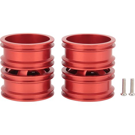 Doppelfelge für Metallspielzeugauto, kompatible Zubehörteile WPL 1/16 B14 B24 B16 B36, rotes ferngesteuertes Fahrzeug