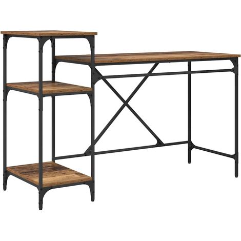 Bureau Bois Ancien 135 x 50 x 90 cm Bois d'ingénierie CFW726084 (1/5)