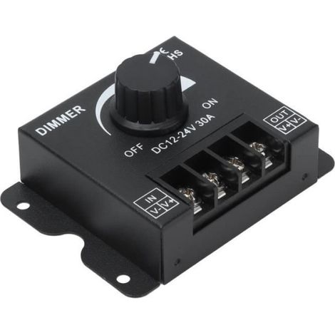 Gradateur LED - - Variateur de lumière Variateur LED 30A PWM - DC 12V-24V - En saillie - Filaire (1/4)