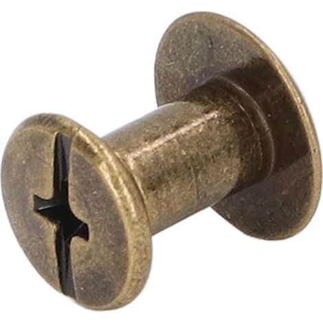 Kit de 90 vis de reliure 10x9,5mm, écologiques, DIY cuir, assortiment électroplaqué bronze, rivets pour carnet, bricolage artisanal (1/5)
