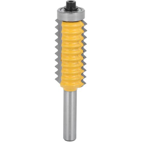 Sollbry Jeu de Mèches de Défonceuse, 8 Tiges de Fraise à Bois, Rail de Fraise, Fraise à Joint Réversible, Fraise à Bois, Fraise à Bois avec Conception Anti-retour,(Couteau à tenon multi-dents 8X55) (1/5)