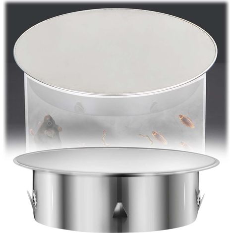 Couvercle de Cheminée Rond 150mm,Couvercle de Trou de Cheminée,Bouchons De Cheminée,Bouchon Cheminée Perforé en Acier Inoxydable,Convient aux balcons, salles de bains, cuisines, etc (1/5)