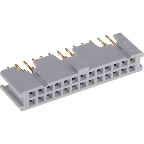 Connecteur femelle pour CI, 26 contacts, 2 rangées, 2.54mm, Traversant, Droit ( Prix pour 1 )