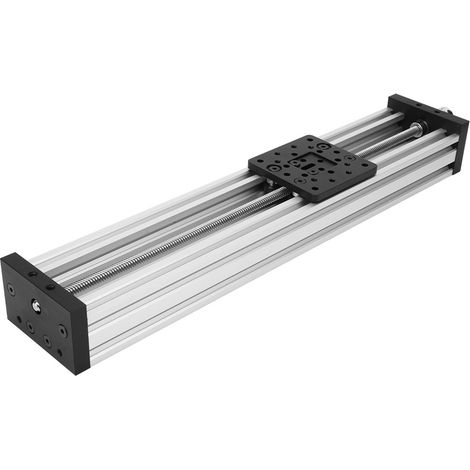 Linearer Spindelschlitten aus Aluminiumlegierung für 3D-Drucker und Graviermaschinen, schwarz/silber, 350 mm (1/5)