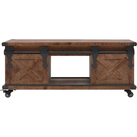 Maison Exclusive - Couchtisch Massivholz Tanne 91x51x38 cm Braun
