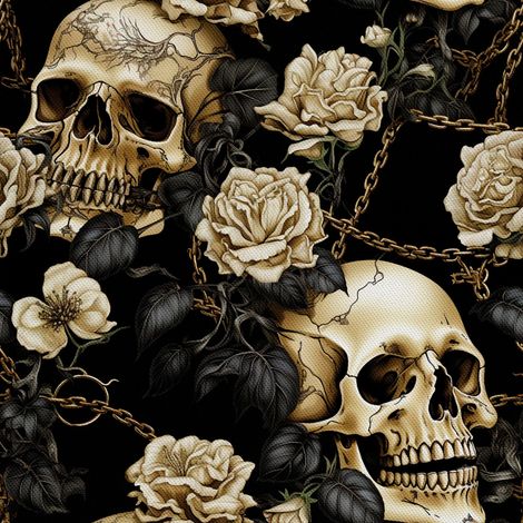 Tela decorativa para exteriores Oxford - Motivo de calavera I DX4767 (1/5)
