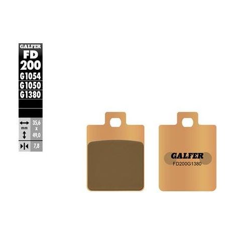 PASTILLAS DE FRENO GALFER KH260 PARA SCOOTER DE METAL SINTERIZADO