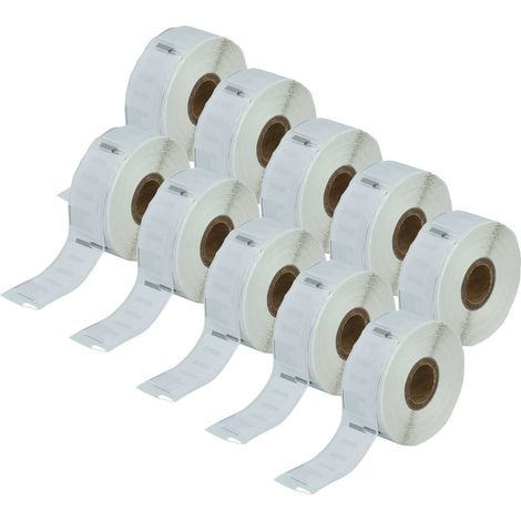 vhbw 10x Label Roll 25mm x 54mm (500 Label) compatible with Seiko Smart Label Printer SLP200, SLP220 Label Maker White (1/4)