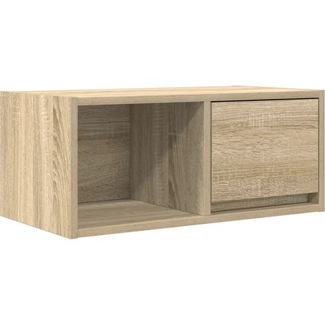 Mueble TV de pared diseño ahorra espacio 60 x 31 x 25 cm espacio de almacenamiento madera contrachapada roble sonoma 020051630 (1/5)