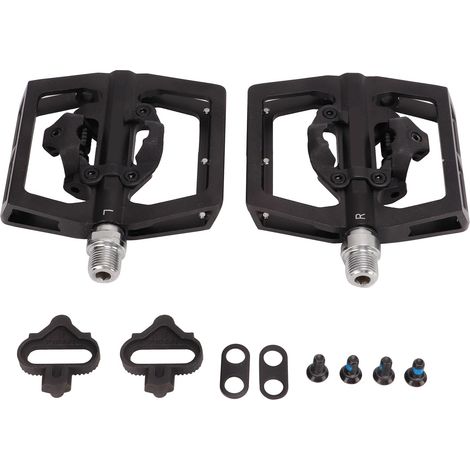 Paar schwarze Fahrradpedale aus Aluminiumlegierung mit Kugellagern für Mountainbikes, Umrüstung von Flatpedalen auf Kugellager für Fahrräder (1/5)