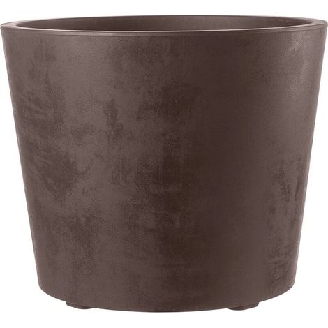 [NEUWERTIG] B-Ware Deroma Pflanztopf Millennium mit Rollen Gartenpflanze Ø59cm braun frostbeständig (1/2)