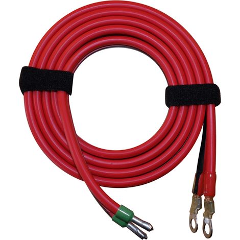Cordon 1m50 section 4 mm2 pour batterie à cosses rondes femelles – Raccordement régulateur solaire – Tension maximale 500V – Température -20°C à +100°C – Ohm-Easy (1/2)