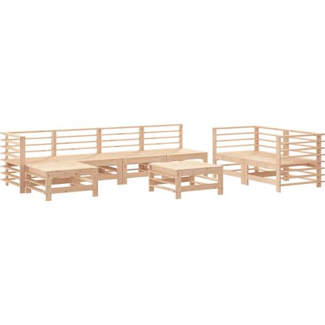 Maison Exclusive - Juego de muebles de jardín 8 piezas madera mac (1/5)