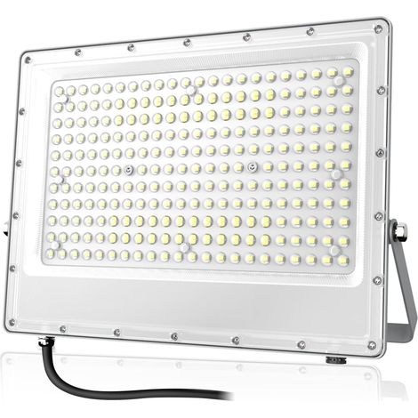 1 Projecteur LED Extérieur, 200W Aluminium, 20000LM IP65 Étanche, 6500K Blanc, Jardin Garage