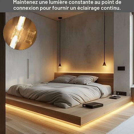 Connecteur Ruban LED 2 Broches 10mm Kit de Raccordement Sans Soudure Incluant Connecteurs d Angle en L et Connecteurs Carte a Carte pour Bande LED Eclairage de Maison et Bureau
