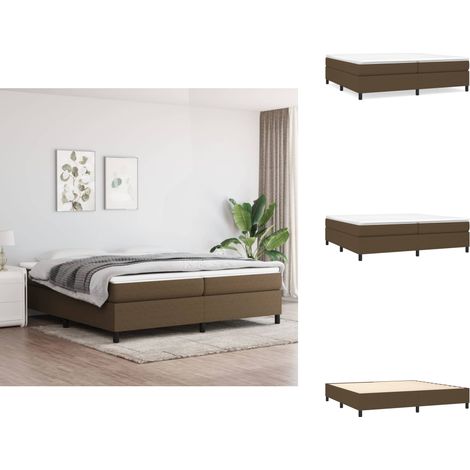 Bettgestell ohne Matratze Dunkelbraun 200x200 cm Stoff - Bettes Gestell - Doppelbett - Boxspringbetten - Lattenrost - Holzrahmen (1/5)