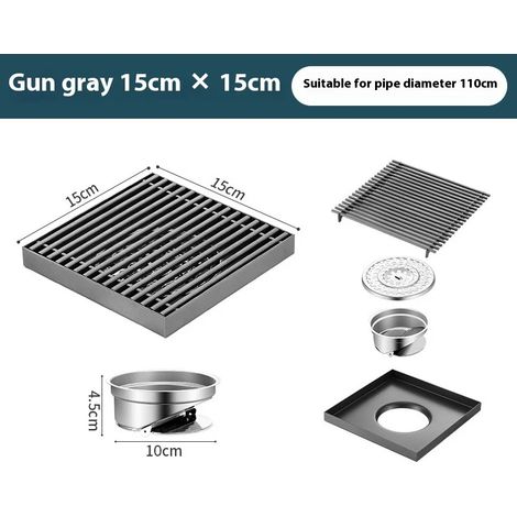 (D2)304 stainless steel floor drain, hotel bathroom large displacement outdoor garden deodorant shower Drains (1/4)