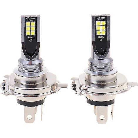 Lot de 2 ampoules LED H4 200 W 12 000 lm pour feux de brouillard de voiture (feux de route/croisement) (1/5)