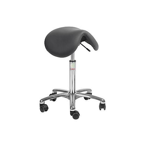 Silla tipo montura con base de aluminio  de altura regulable